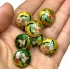 Picture of Cloisonné Bead Colibri 19mm Gold x1
