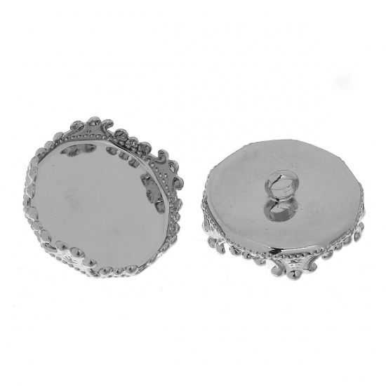 Picture of Cabochon Setting 15mm w/ Eye Silver Tone x1