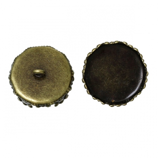 Picture of Cabochon Setting 15mm w/ eye Bronze x1
