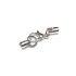 Picture of Cord Ends Ø3-4mm with 12mm Lobster Clasp Silver Plate x1