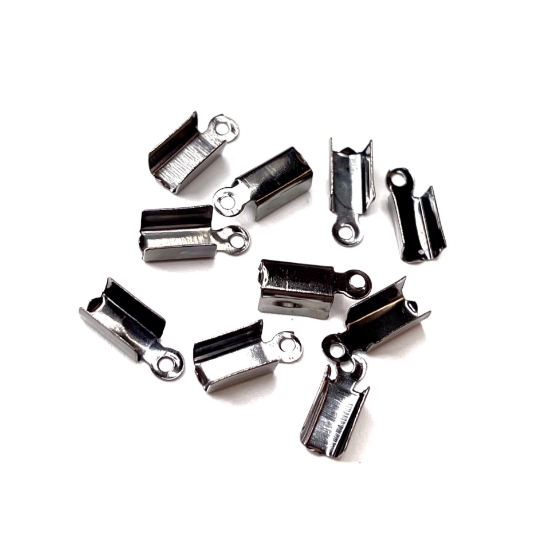 Picture of Cord End fold-over Ø3-4mm Gunmetal x10