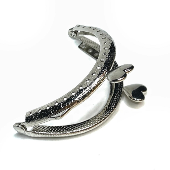 Picture of Bag Frame w/ Heart 8x6cm Silver Tone x1