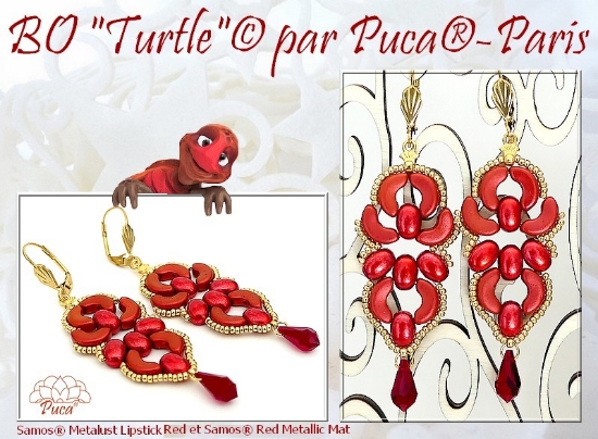 Picture of Oorbellen « Turtle » © par PUCA® – Instant Download or Printed Copy 