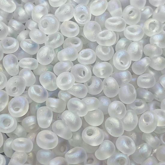 Picture of Miyuki Magatama 4mm 131FR Crystal Mat AB x10g