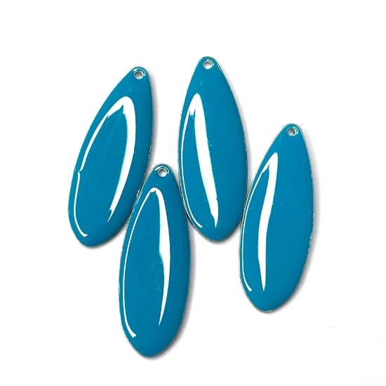 Picture of Candy Petal pendant 36x15mm Sky Blue x1