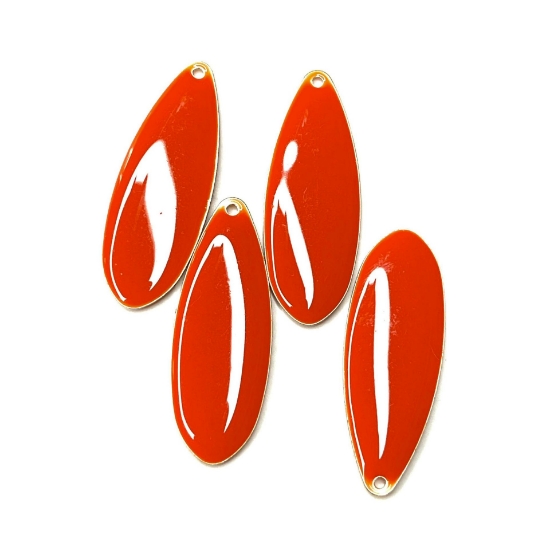 Picture of Candy Petal pendant 36x15mm Bright Orange x1