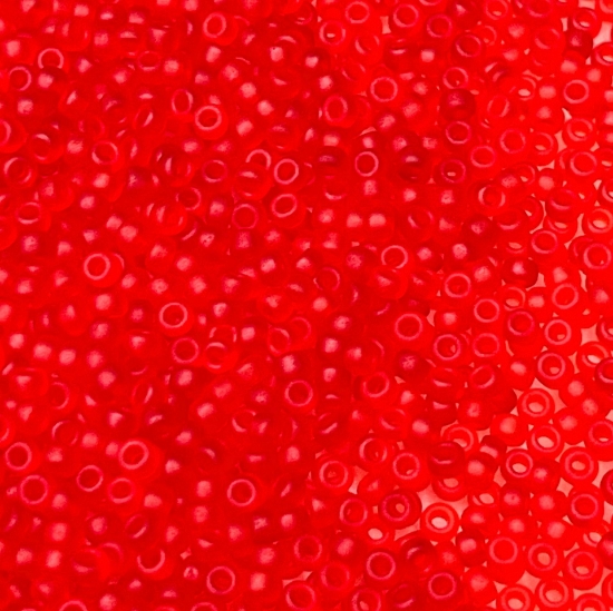 Picture of Miyuki Rocaille 11/0 140F Mat Transparant Red Orange x10g