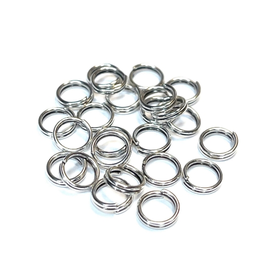 Picture of Premium Split Ring 7mm 999° Silver Plated x20