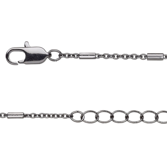 Picture of Necklace 91cm Cable and Tube Chain Gunmetal x1