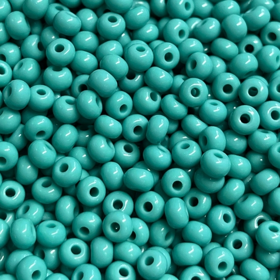 Picture of Czech Seed Beads 6/0 Green Turquoise x10g