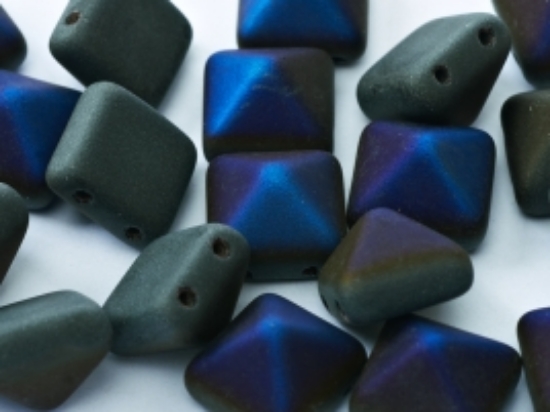 Picture of Pyramid Bead 12mm Jet Azuro Mat x10