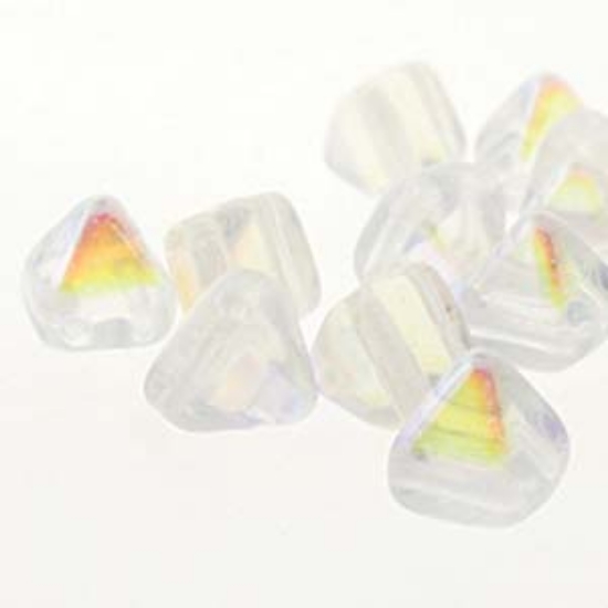 Picture of Pyramid Bead 6mm Crystal AB x25