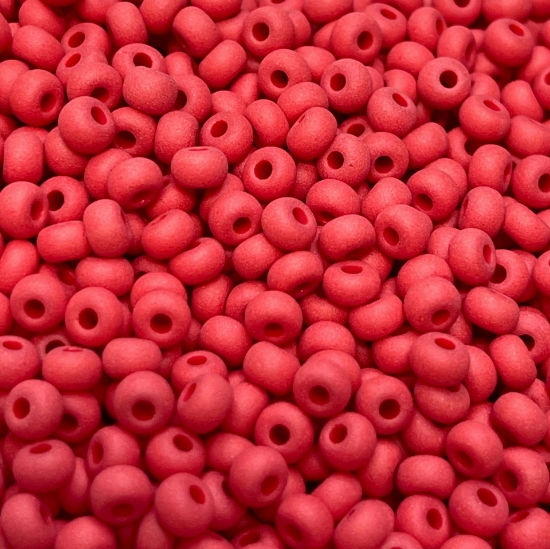 Picture of Czech Seed Beads 6/0 Opaque Red Mat x10g