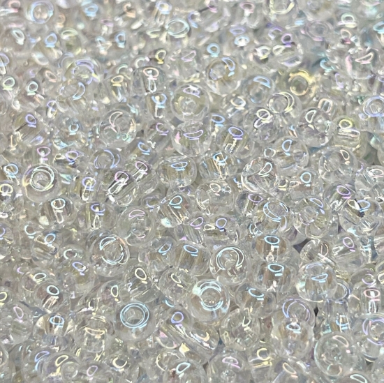 Picture of Czech Seed Beads 6/0 Crystal AB x10g