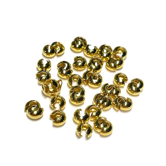 Picture of Crimp Cover 4mm Gold Tone x20