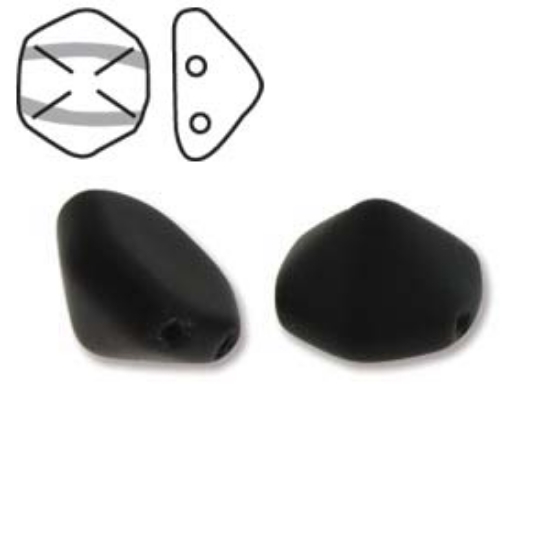 Picture of Pyramid Hex Bead 12mm Jet Mat x12