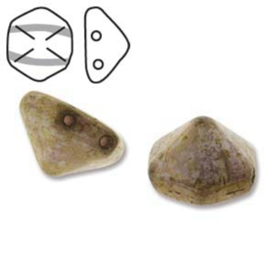Picture of Pyramid Hex Bead 12mm White Bronze Fusion x12