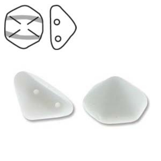 Picture of Pyramid Hex Bead 12mm White Mat x12