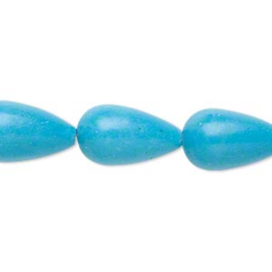 Picture of Magnesite (D/S) 17x10mm drop Blue x38cm 