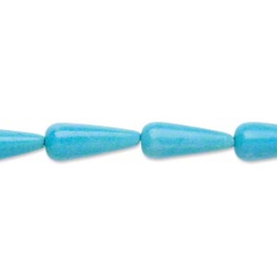 Picture of Magnesite (D/S) 15x6mm drop Blue x38cm