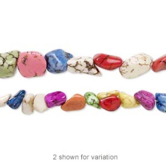 Picture of Magnesiten bead nugget Color Mix x38cm 