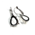 Picture of  Earwire Drop Setting 18x13mm Silver Tone x2