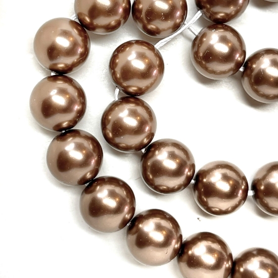 Picture of Preciosa Nacre Round Maxima 12mm Bronze Pearl x6