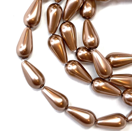 Picture of Preciosa Nacre Pear 15x8mm Bronze Pearl x5