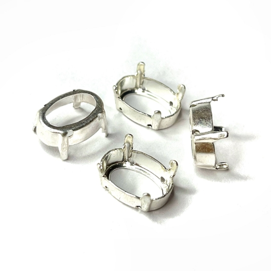 Picture of Cabochon setting 4120 Oval 14x10mm Silver Tone x1