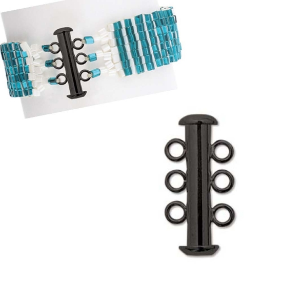 Picture of Clasp Slide Lock 21mm 3-strand Black Oxide x1