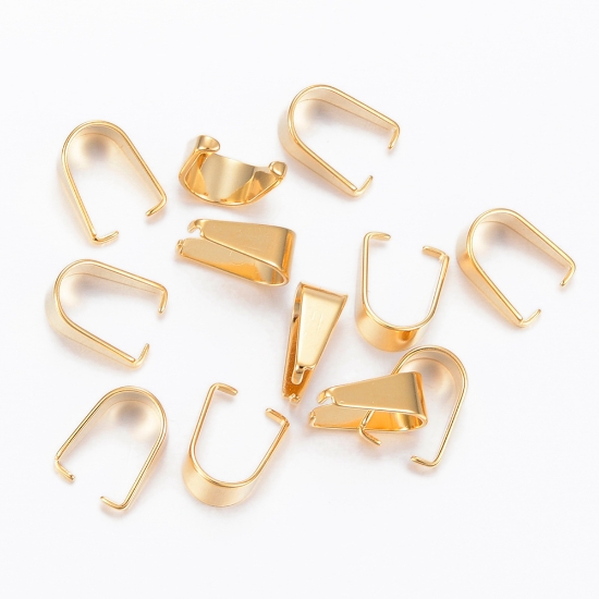 Picture of Stainless Steel Bail Ice-Pick 10x5mm Gold x20