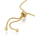 Picture of Stainless Steel Partially Finished Adjustable Slider Clasp Bracelet Gold x1