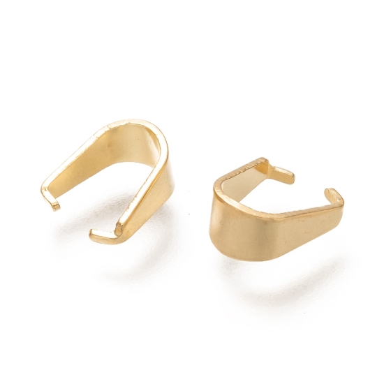 Picture of Stainless Steel Bail Ice-Pick 8.5x4mm 18kt Gold Plated x20 