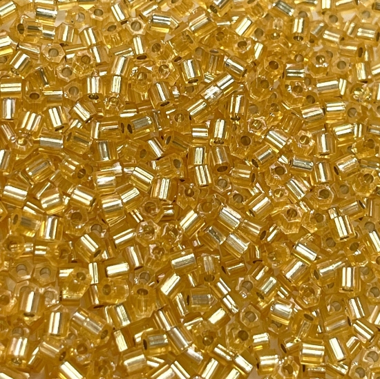 Picture of Miyuki Rocaille  8/0 Hex Cut 3 Silver Lined Gold x10g