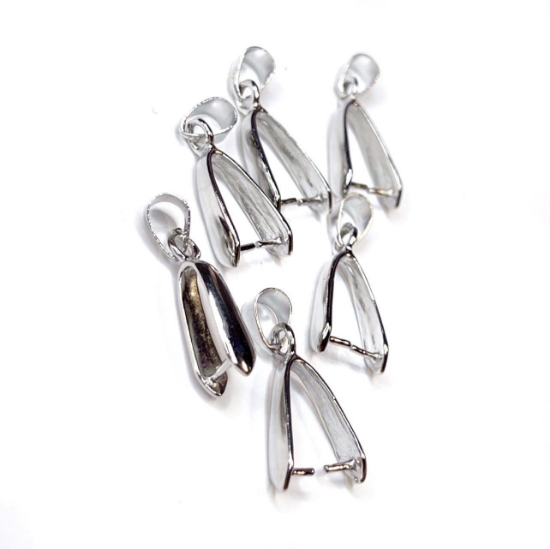 Picture of Pinch Bail 20x4mm Silver Tone x10