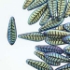 Picture of Glass Daggers 5x16mm Jet Mat Laser Leaf x25