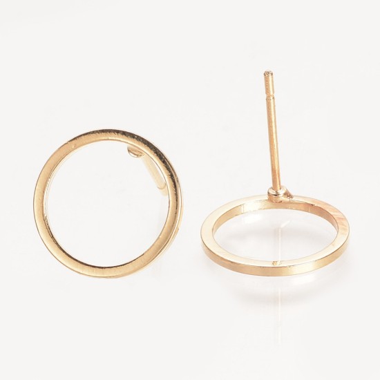 Bild von Ear stud Ring 12mm 18kt Gold Plated x10