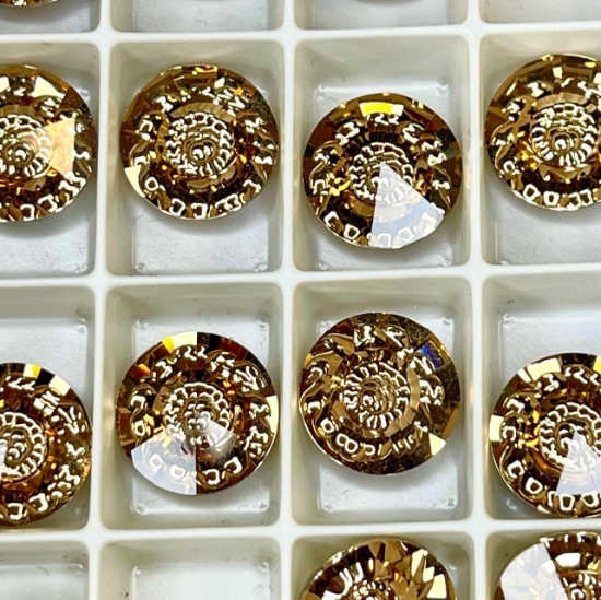 Picture of Swarovski 1681 Vision Round Stone 12mm Light Colorado Topaz x1