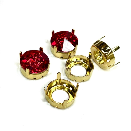 Picture of Cabochon setting 1681/1122 round 12mm Gold Tone x1 