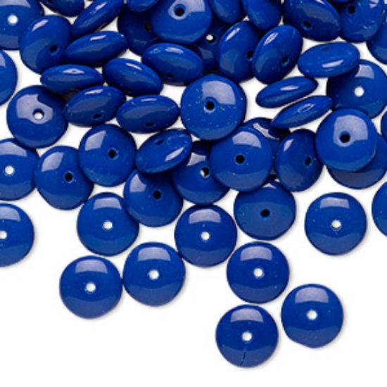 Picture of Preciosa Rondelle 8x3mm Opaque Royal Blue x10