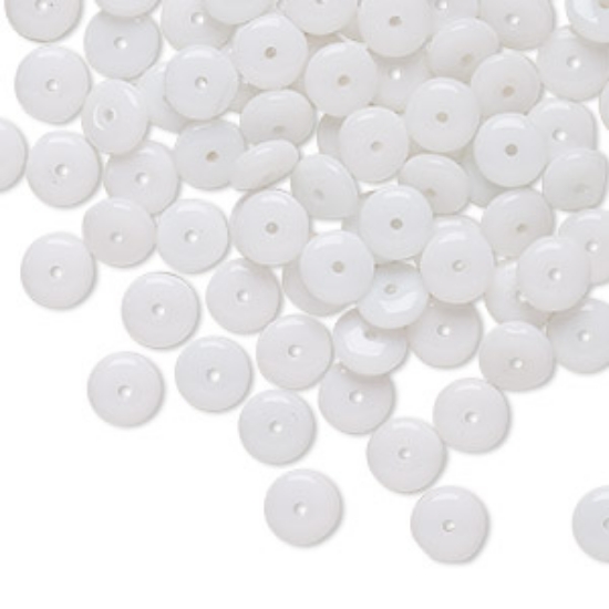 Picture of Preciosa Rondelle 6x2mm Opaque White x20
