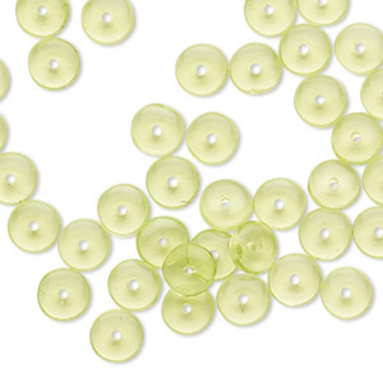 Picture of Preciosa Rondelle 6x2mm Transparent Green x20