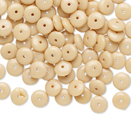 Picture of Preciosa Rondelle 6x2mm Opaque Beige x20 