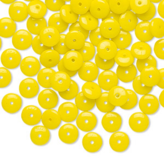 Picture of Preciosa Rondelle 6x2mm Opaque Yellow x20