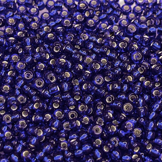 Picture of Miyuki Rocaille 8/0 709 Silver Lined Dark Sapphire x10g