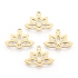 Picture of Stainless Steel Pendant Hollow Lotus Flower 14x18.5x1mm 18kt Gold Plated x1