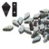 Picture of Kite Beads 9x5mm Jet Laser Web x5g