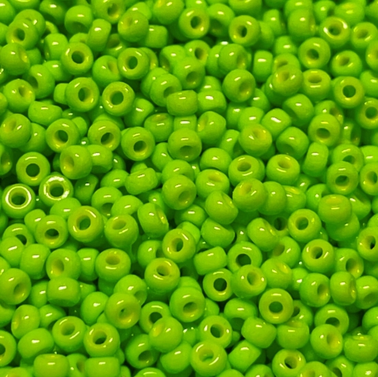 Picture of Miyuki Rocaille 8/0 4471 Duracoat Opaque Neon Green x10g