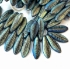Picture of Glass Daggers 5x16mm Jet Mat Laser Feather x25