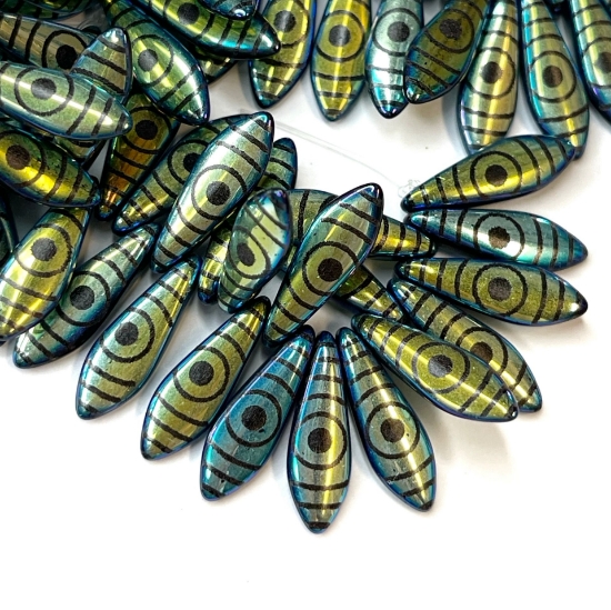 Picture of Glass Daggers 5x16mm Jet Laser Target Eye x25